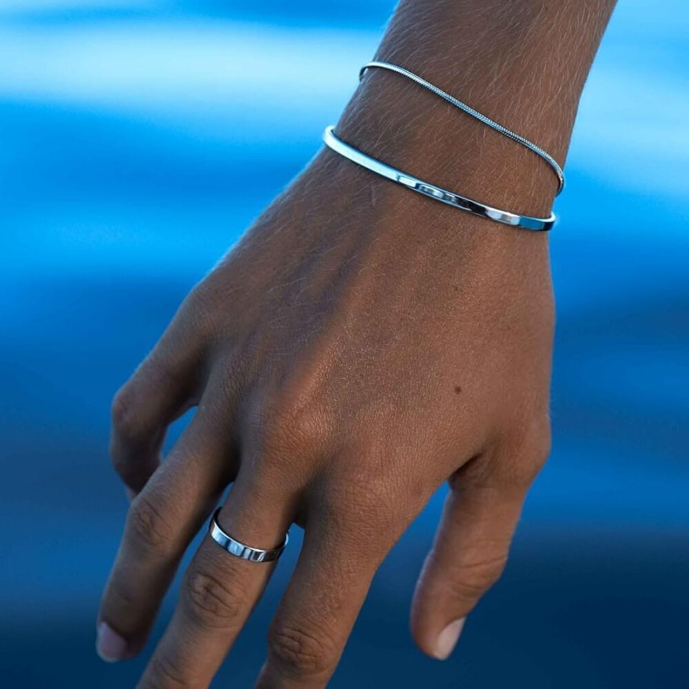 Stackable Bracelets For Men - Dainty 925 Sterling… - image 3